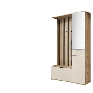 Kompaktgarderobe  Rovereto ¦ creme ¦ Maße (cm): B: 122 H: 195 T: 35.0