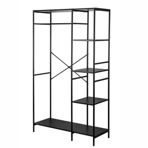 Kompaktgarderobe ¦ schwarz ¦ Maße (cm): B: 100 H: 170