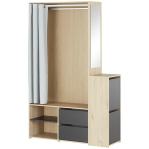 Kompaktgarderobe  Trevisago ¦ holzfarben ¦ Maße (cm): B: 128 H: 197,5 T: 40,25