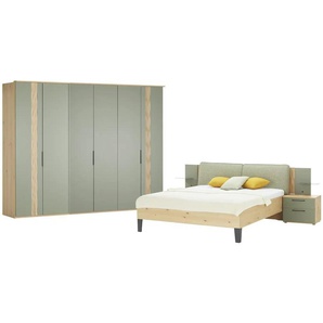 Komplett-Schlafzimmer - grün - Materialmix | Möbel Kraft