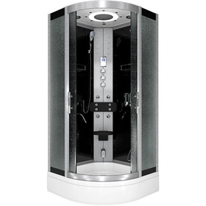 Komplettdusche Duschkabine Fertigdusche Dusche D58-53M1 90x90 cm ohne 2K Scheiben Versiegelung