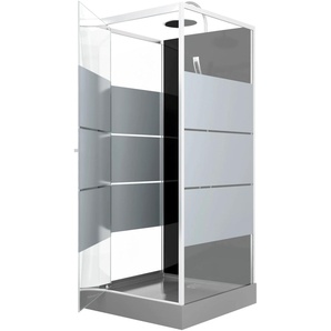 Komplettdusche MARWELL Dusy Duschkabinen Gr. B/H/T: 80 cm x 225 cm x 80 cm, ohne Antikalk-Versiegelung, schwarz Duschen inkl. Armaturen
