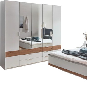 Komplettschlafzimmer WIMEX Gibraltar Schlafzimmermöbel-Sets Gr. B/H: 180 cm x 200 cm, weiß (weiß, absetzung artisan eiche nachbildung) Komplett Schlafzimmer Bestseller