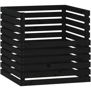 vidaXL Komposter Schwarz 80x80x78 cm Massivholz Kiefer