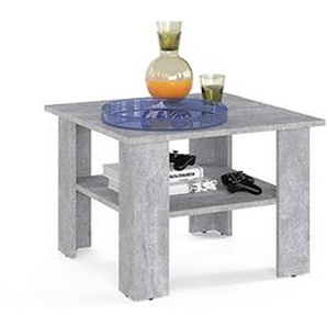 KOMTO Couchtisch Vienna Wohnzimmertisch Modern Couchtisch Holz Beistelltisch Coffee Table Tisch Wohnzimmer Sofatisch Stubentisch 60x60 Beton