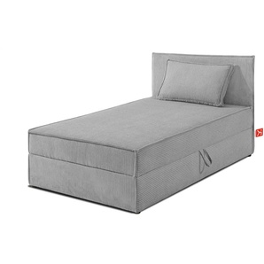 KONSIMO Boxbett mit Stauraum H2 Roti ¦ grau ¦ Maße (cm): B: 85 H: 89