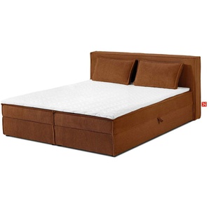 KONSIMO Boxbett Roti ¦ orange ¦ Maße (cm): B: 185 H: 95