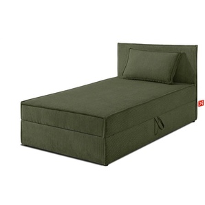 KONSIMO Boxbett mit Stauraum H2 Roti ¦ grün ¦ Maße (cm): B: 95 H: 89