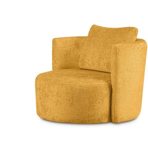 KONSIMO Drehsessel  Raggi ¦ gelb ¦ Maße (cm): B: 92 H: 75