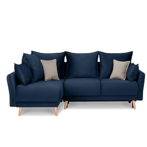 KONSIMO Ecksofa Belmos | blau | 234 cm | 100 cm |