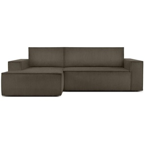 KONSIMO Ecksofa Napi | braun | 262 cm | 88 cm |