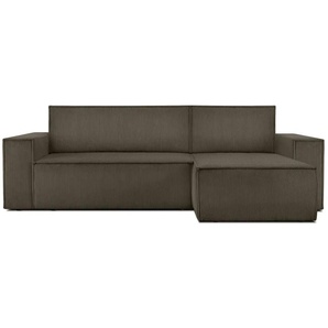 KONSIMO Ecksofa Napi | braun | 262 cm | 89 cm |