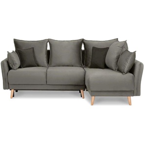 KONSIMO Ecksofa Belmos | grau | 234 cm | 100 cm |