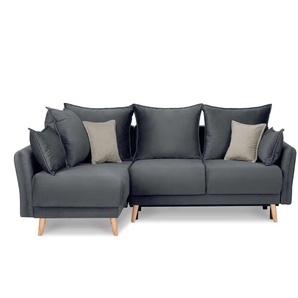KONSIMO Ecksofa  Belmos ¦ grau ¦ Maße (cm): B: 234 H: 100