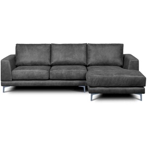 KONSIMO Ecksofa  Holco ¦ grau ¦ Maße (cm): B: 264 H: 82