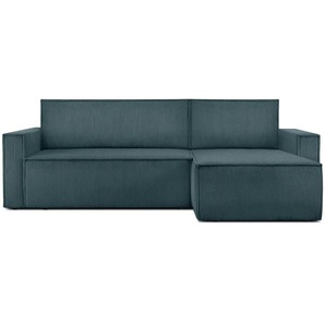 KONSIMO Ecksofa  Napi ¦ blau ¦ Maße (cm): B: 246 H: 89
