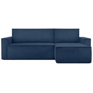 KONSIMO Ecksofa  Napi ¦ blau ¦ Maße (cm): B: 246 H: 89