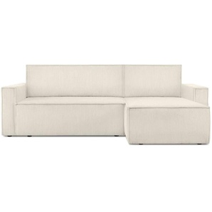 KONSIMO Ecksofa  Napi ¦ creme ¦ Maße (cm): B: 246 H: 89