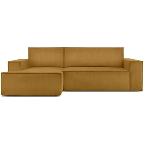 KONSIMO Ecksofa  Napi ¦ gelb ¦ Maße (cm): B: 262 H: 88