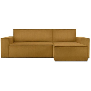 KONSIMO Ecksofa  Napi ¦ gelb ¦ Maße (cm): B: 262 H: 89