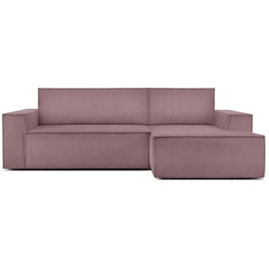 KONSIMO Ecksofa  Napi ¦ rosa/pink ¦ Maße (cm): B: 262 H: 88