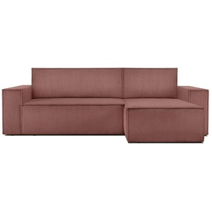 KONSIMO Ecksofa  Napi ¦ rosa/pink ¦ Maße (cm): B: 262 H: 89