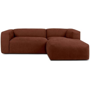 KONSIMO Ecksofa  Buffo ¦ orange ¦ Maße (cm): B: 225 H: 73