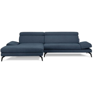 KONSIMO Ecksofa  Renar ¦ blau ¦ Maße (cm): B: 285 H: 95