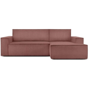 KONSIMO Ecksofa Napi ¦ rosa/pink ¦ Maße (cm): B: 262 H: 88
