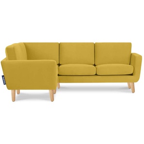 KONSIMO Ecksofa Tagio ¦ gelb ¦ Maße (cm): B: 220 H: 80