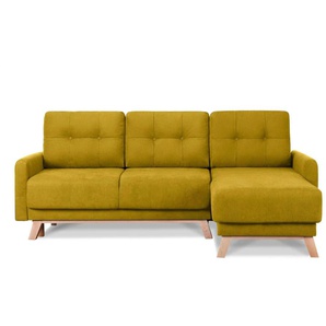 KONSIMO Ecksofa  Visna ¦ gelb ¦ Maße (cm): B: 228 H: 79