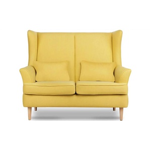 KONSIMO Einzelsofa  Stralis ¦ gelb ¦ Maße (cm): B: 136 H: 106