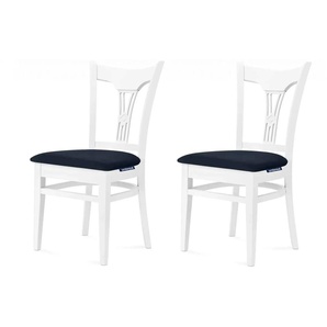 KONSIMO Esszimmerstuhl 2er-Set   ¦ blau ¦ Maße (cm): B: 45,5 H: 90,5