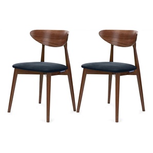 KONSIMO Esszimmerstuhl 2er-Set   ¦ blau ¦ Maße (cm): B: 47 H: 79