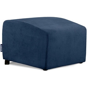 KONSIMO Hocker  Caro ¦ blau ¦ Maße (cm): B: 60 H: 45