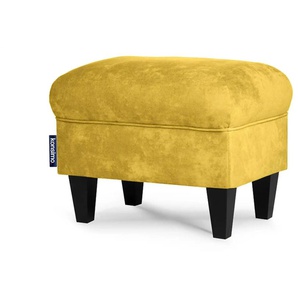 KONSIMO Hocker Miles - gelb - Materialmix - 55 cm - 42 cm | Möbel Kraft
