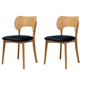 KONSIMO Holzstuhl 2er-Set - blau - Materialmix - 47 cm - 80,5 cm | Möbel Kraft