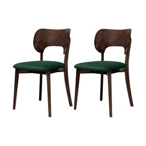 KONSIMO Holzstuhl 2er-Set ¦ grün ¦ Maße (cm): B: 47 H: 80,5