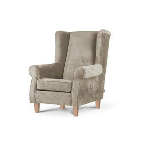 KONSIMO Ohrensessel Miles - beige - Materialmix - 82 cm - 105 cm | Möbel Kraft