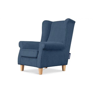 KONSIMO Ohrensessel Miles - blau - Materialmix - 82 cm - 105 cm | Möbel Kraft