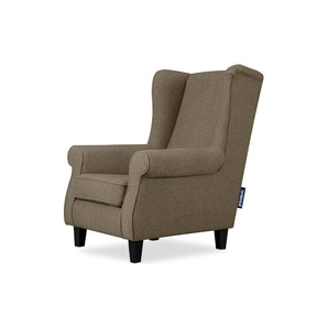 KONSIMO Ohrensessel Miles - braun - Materialmix - 82 cm - 105 cm | Möbel Kraft