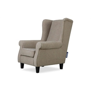KONSIMO Ohrensessel Miles - braun - Materialmix - 82 cm - 105 cm | Möbel Kraft