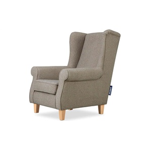 KONSIMO Ohrensessel Miles - braun - Materialmix - 82 cm - 105 cm | Möbel Kraft