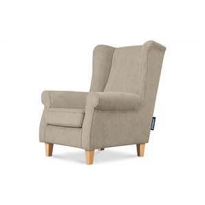 KONSIMO Ohrensessel Miles - braun - Materialmix - 82 cm - 105 cm | Möbel Kraft