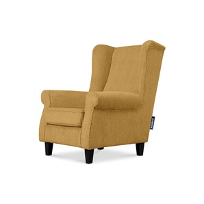 KONSIMO Ohrensessel Miles - gelb - Materialmix - 82 cm - 105 cm | Möbel Kraft
