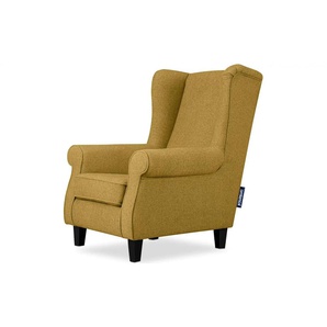 KONSIMO Ohrensessel Miles - gelb - Materialmix - 82 cm - 105 cm | Möbel Kraft