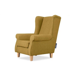 KONSIMO Ohrensessel Miles - gelb - Materialmix - 82 cm - 105 cm | Möbel Kraft
