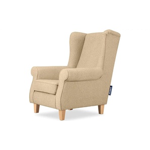KONSIMO Ohrensessel Miles - weiß - Materialmix - 82 cm - 105 cm | Möbel Kraft