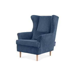 KONSIMO Ohrensessel  Stralis ¦ blau ¦ Maße (cm): B: 82 H: 108