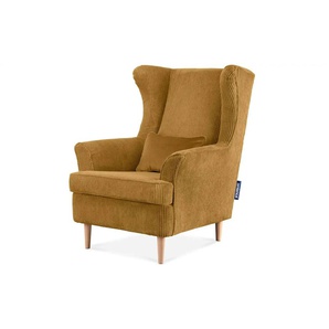 KONSIMO Ohrensessel  Stralis ¦ gelb ¦ Maße (cm): B: 82 H: 108